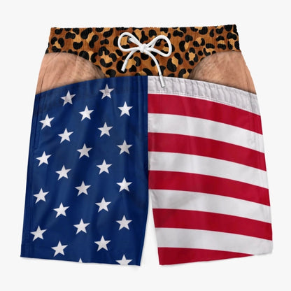 BUY 2,GET 10%OFF -- Funny Patriotic Men Swim Trunks - Personalized Birthday Gifts