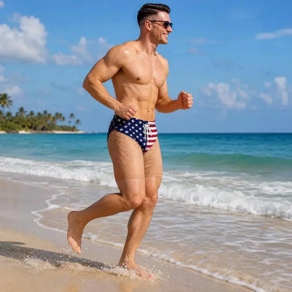 BUY 2,GET 10%OFF -- Funny Patriotic Men Swim Trunks - Personalized Birthday Gifts