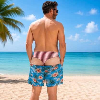 BUY 2,GET 10%OFF -- Funny Patriotic Men Swim Trunks - Personalized Birthday Gifts